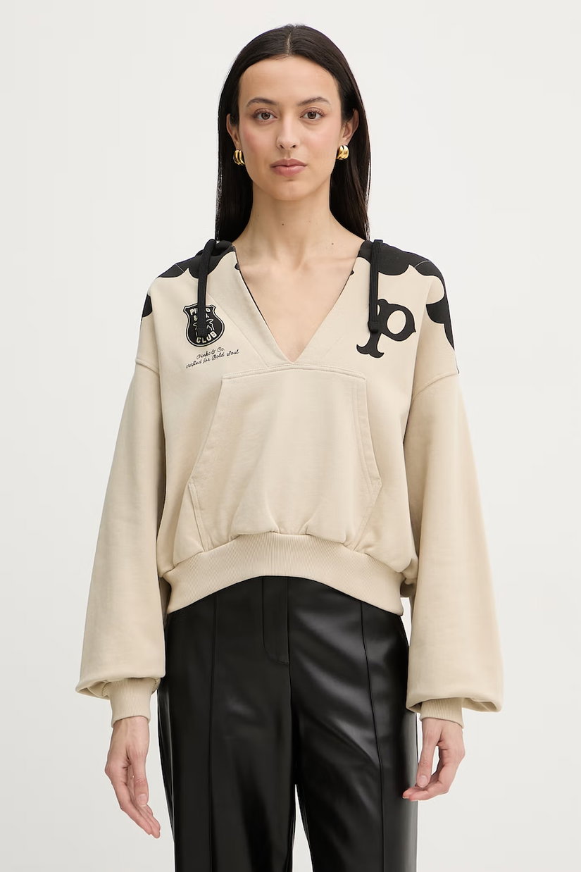 Pinko hanorac cu glugă pentru femei, din bumbac