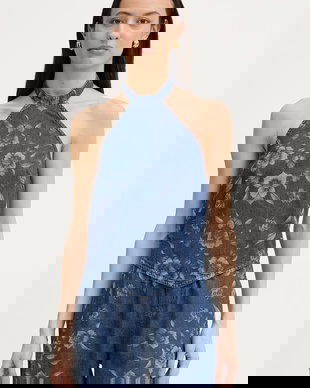 Pinko top pentru femei, din denim