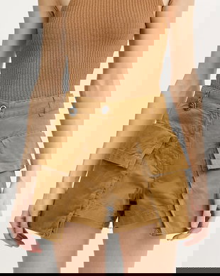 Pinko pantaloni scuți cargo pentru femei, din bumbac