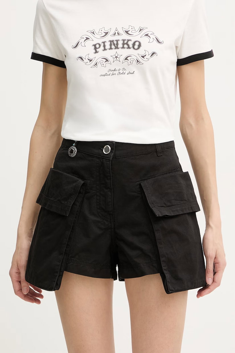 Pinko pantaloni scurți cargo pentru femei, din bumbac