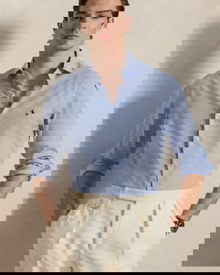 Polo Ralph Lauren cămașă pentru bărbați, din in