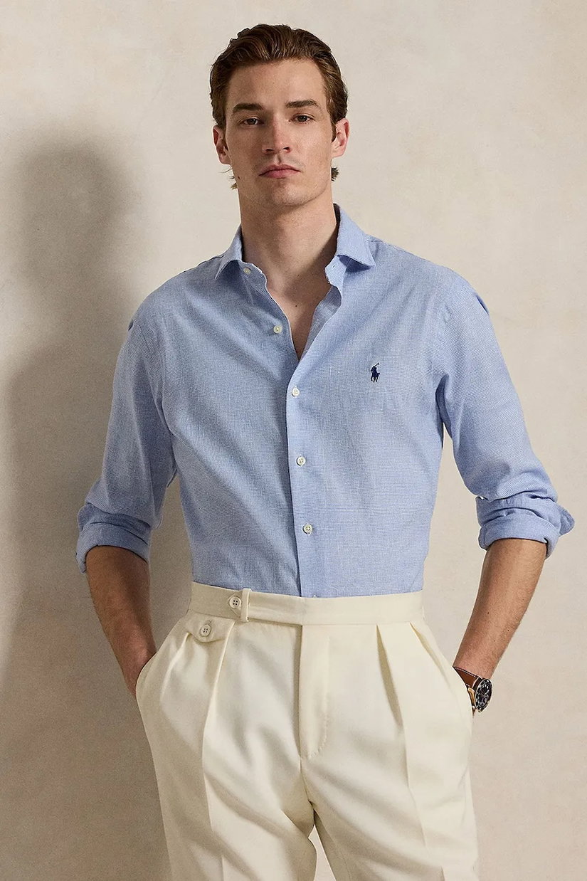 Polo Ralph Lauren cămașă pentru bărbați, din in