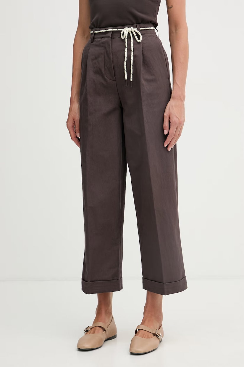 United Colors of Benetton Pantaloni carrot de femei cu bumbac