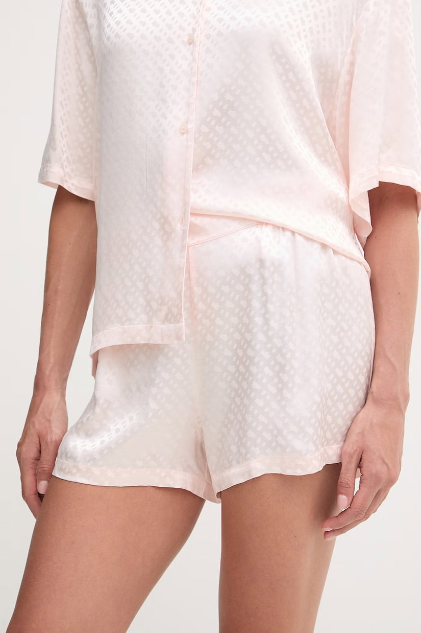BOSS pantaloni scurți de pijama de damă cu vâscoză B Monogram_Shorts