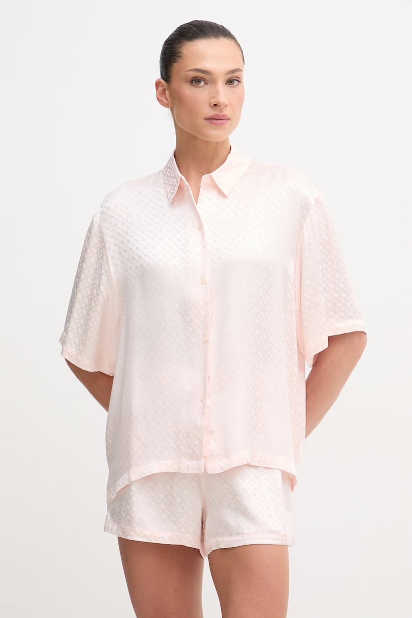 BOSS cămașă de pijama de damă din vâscoză B Monogram_Top