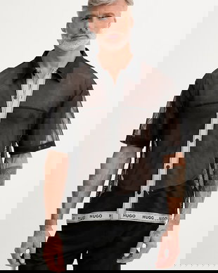 HUGO cămașă de plajă bărbătească LITE_BEACH SHIRT