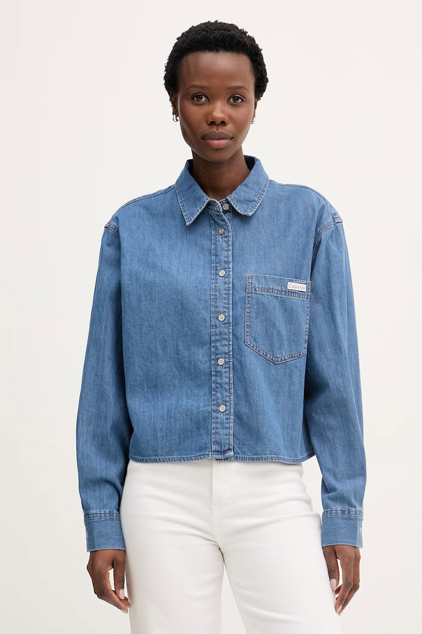 Calvin Klein Jeans cămașă pentru femei, din denim