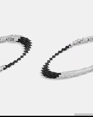 Trussardi brățară pentru bărbați, din piele T-LEATHER