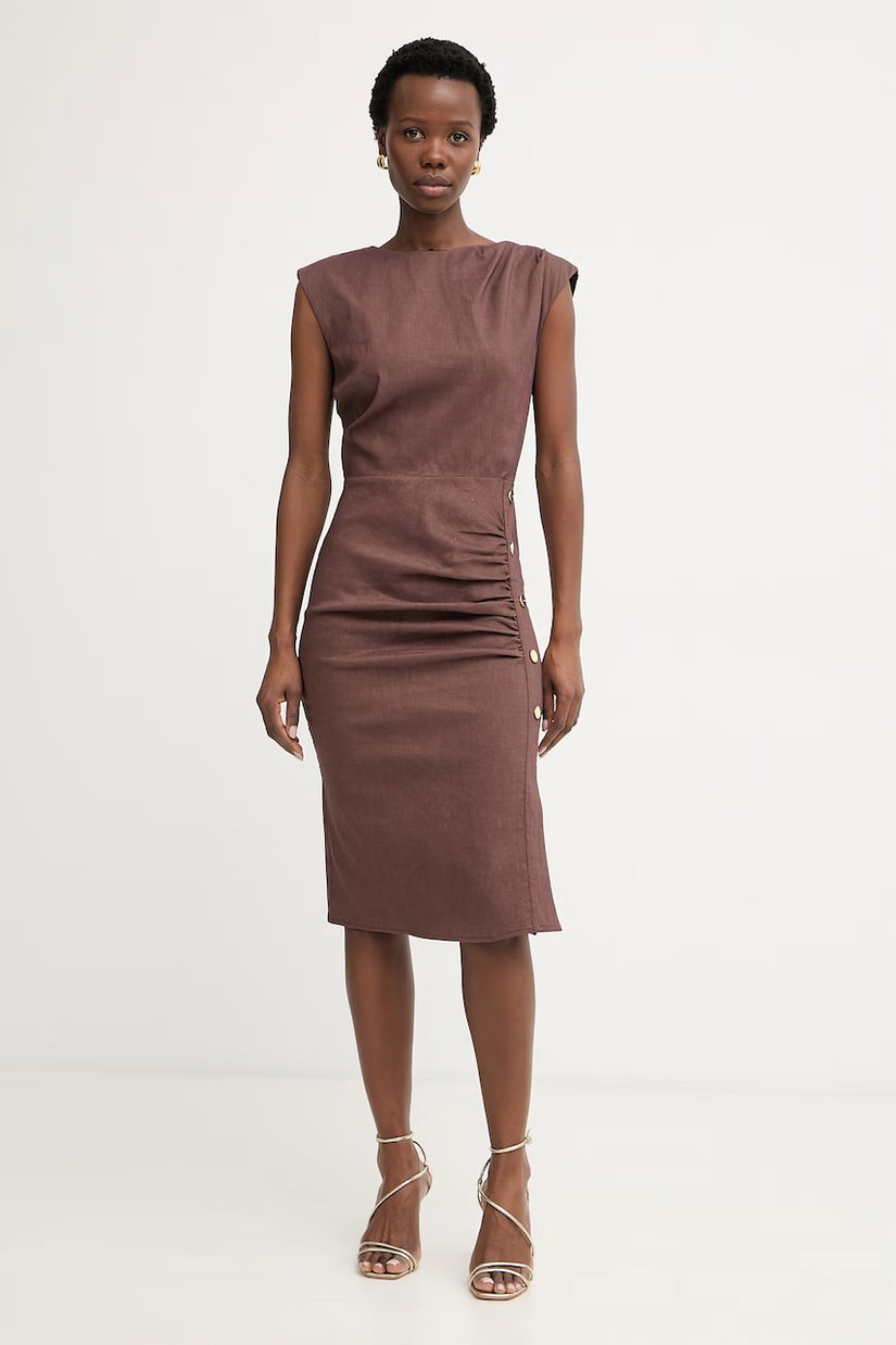 Pinko rochie de vară cu amestec de in