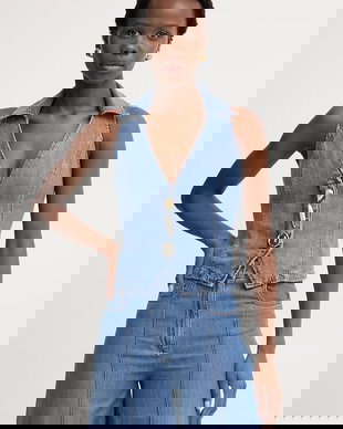 Simona Corsellini vestă pentru femei, din denim