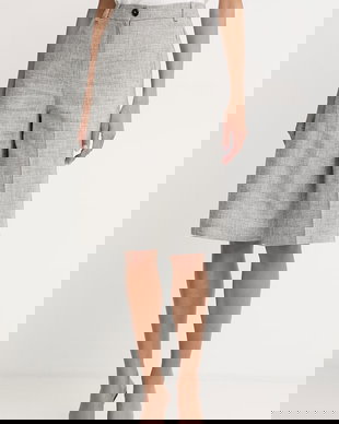 Pinko bermude pentru femei, cu amestec de in