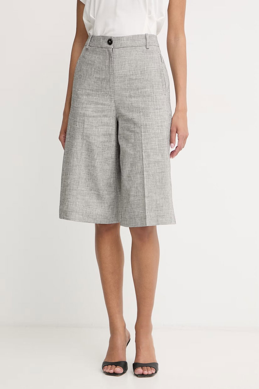 Pinko bermude pentru femei, cu amestec de in