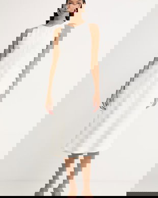 BOSS Orange rochie din in C Delinna