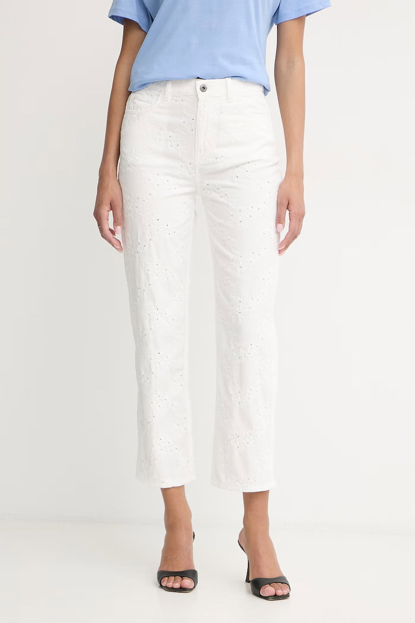 Liu Jo pantaloni straight pentru femei, din bumbac