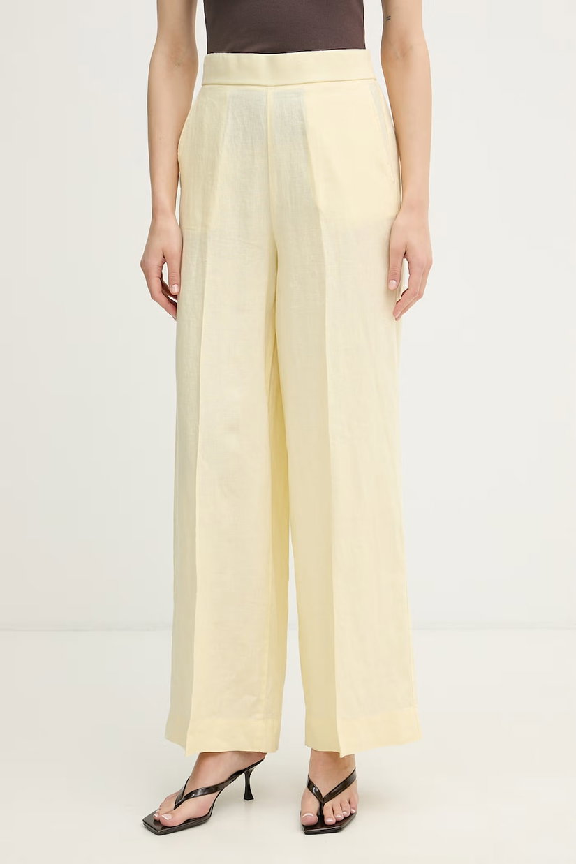 United Colors of Benetton pantaloni de femei din in