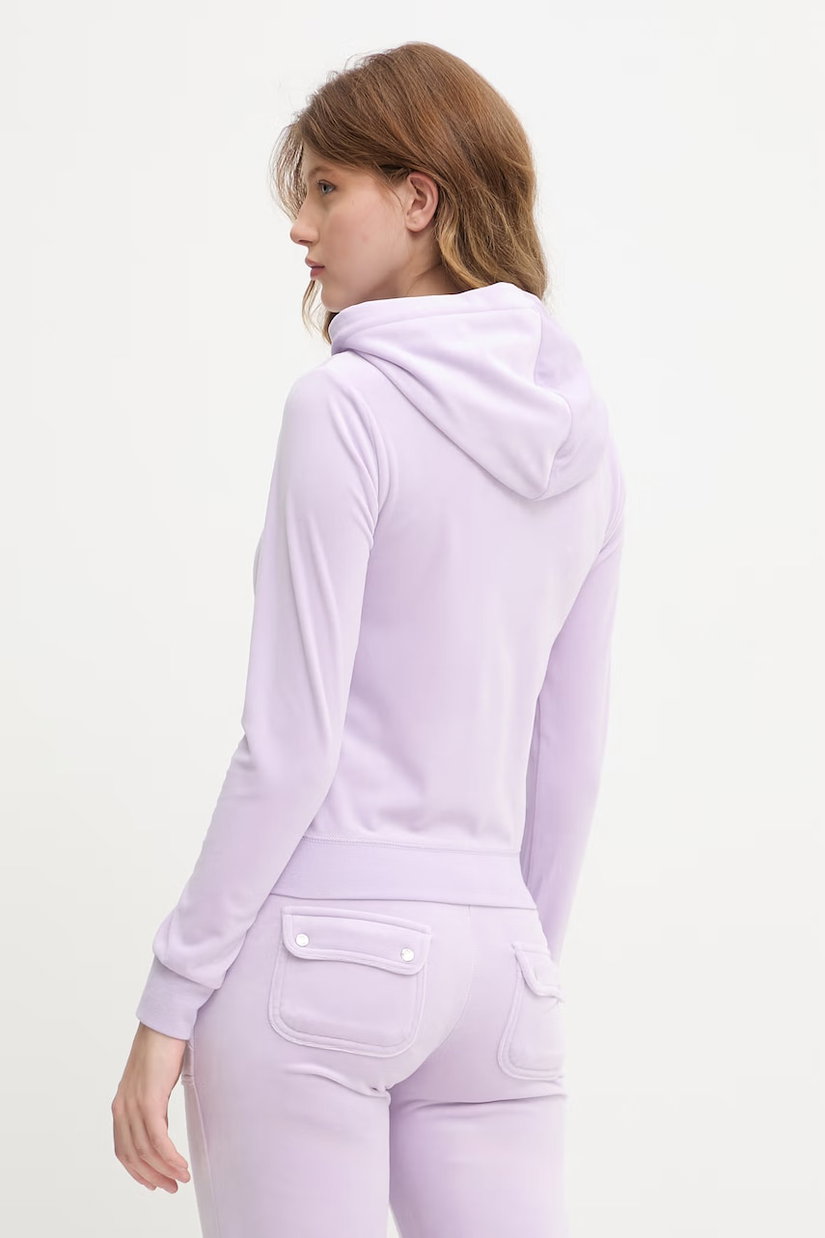 Juicy Couture hanorac cu fermoar și glugă de damă din bumbac ROBERTSON CLASS
