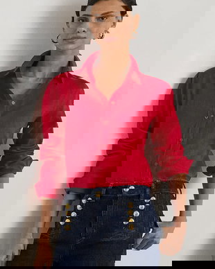 Lauren Ralph Lauren cămașă de femei din in