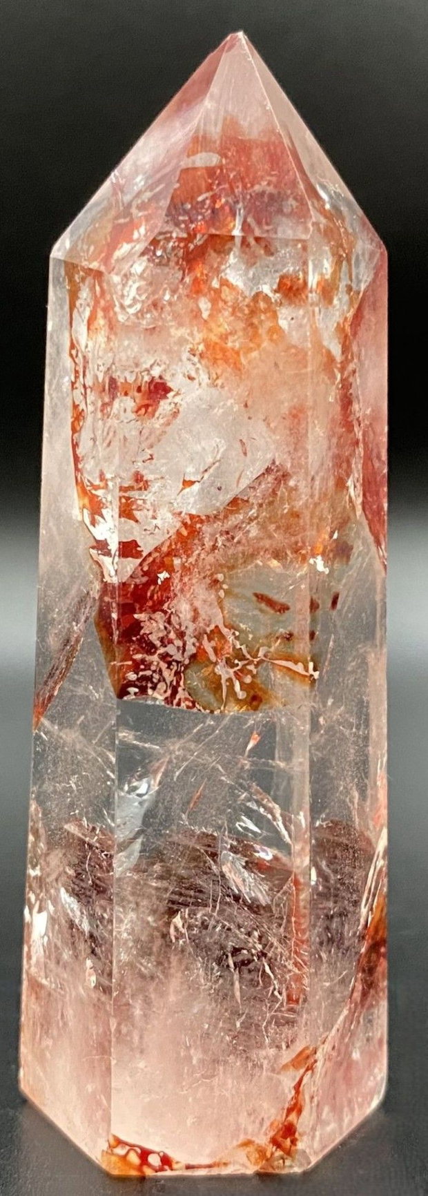 Cuart Hematoid Rosu - Obelisc piatra semipretioasa