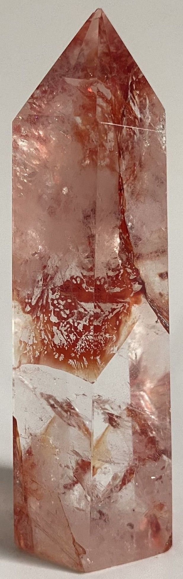 Cuart Hematoid Rosu - Obelisc piatra semipretioasa