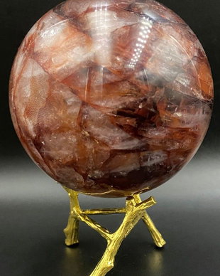 Cuart Hematoid Rosu - Sfera din piatra semipretioasa