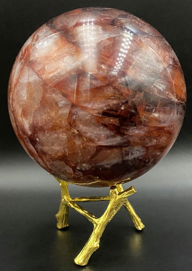 Cuart Hematoid Rosu - Sfera din piatra semipretioasa