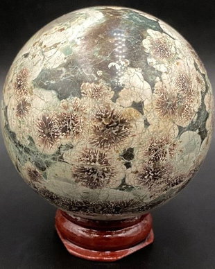 Jasp Sakura - Sfera piatra semipretioasa