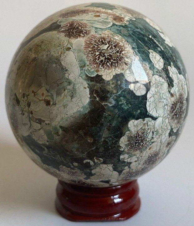 Jasp Sakura - Sfera piatra semipretioasa