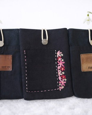 Husă carte din denim reciclat