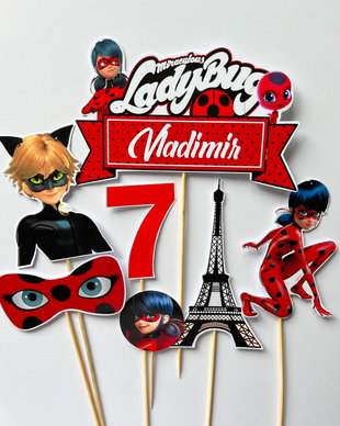 Set toppere tort Miraculous Ladybug & Cat Noir