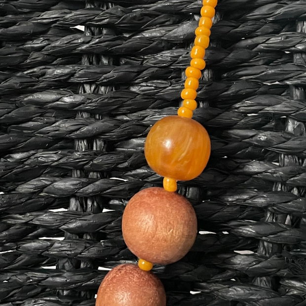 Colier handmade lemn