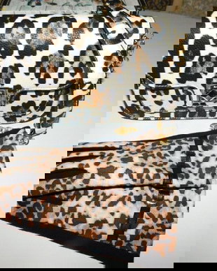 Poseta noua, eleganta , animal print , manusi noi asortate