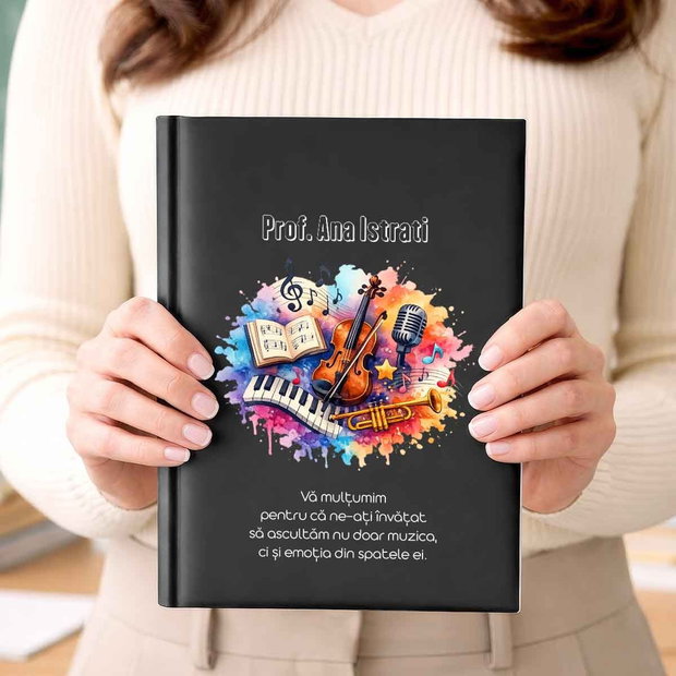 Agendă Personalizată Cadou pentru Profesoară de Muzică