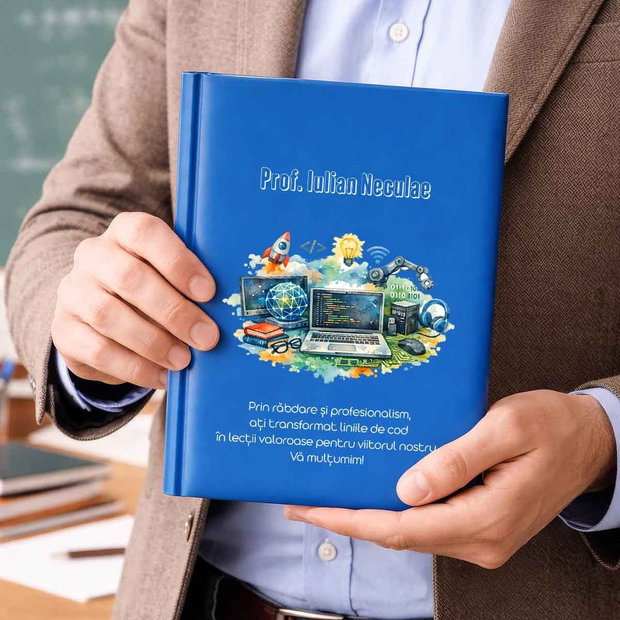 Agendă Personalizată Cadou pentru Profesorul de Informatică