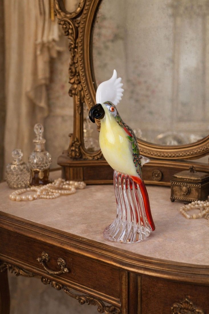 Cacadu-figurina decorativa din sticla Murano