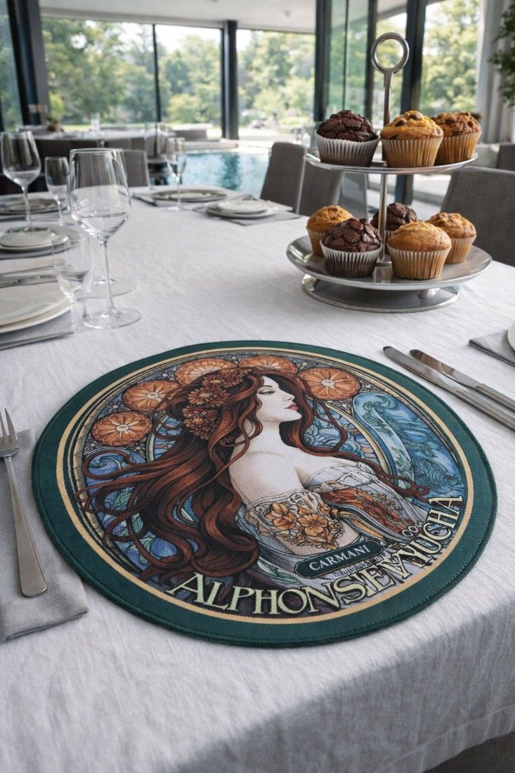 Servet decorativ Alfons Mucha