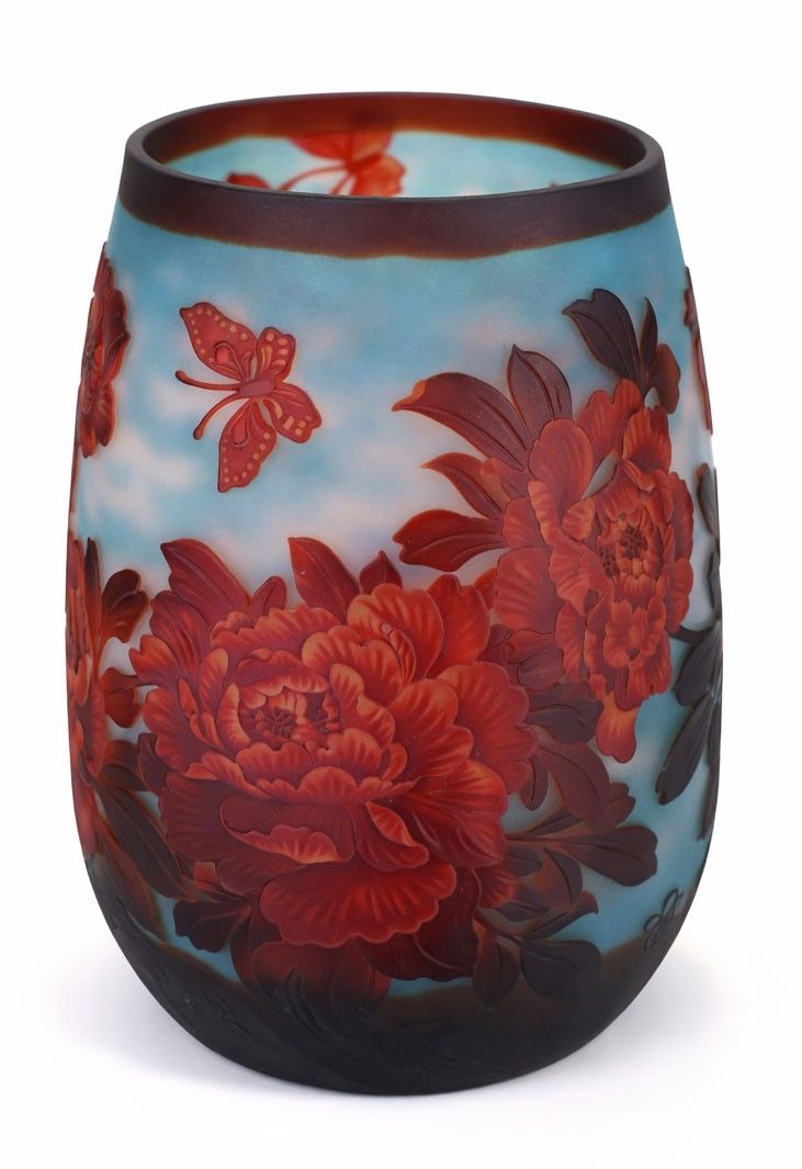 Bujori-vaza din sticla Galle