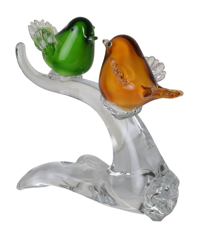 Pasarele pe o creanga-figurina din sticla Murano