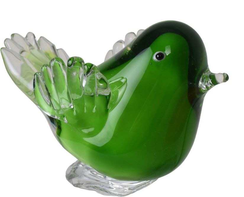 Pasarele pe o creanga-figurina din sticla Murano