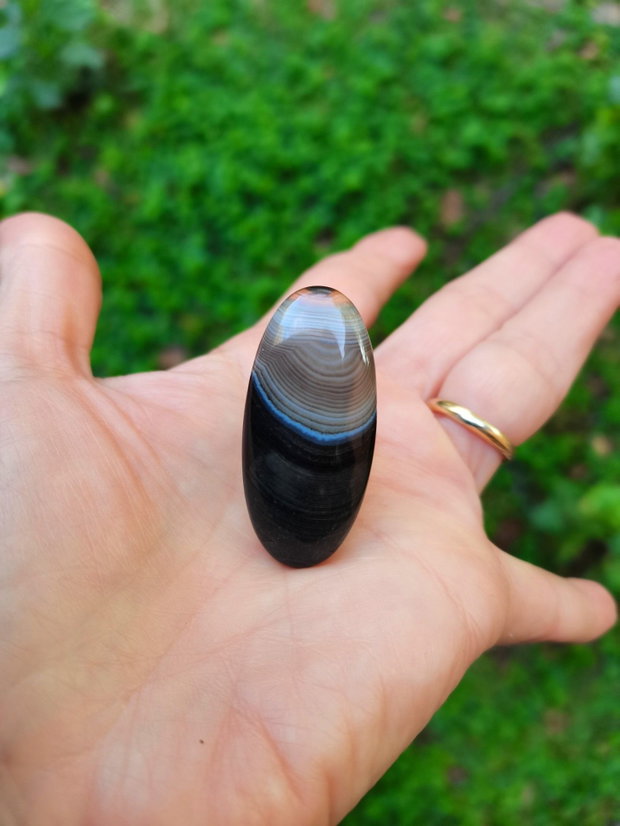 Inel Agata neagra dantelata si Argint 925 - IN1444 - Inel negru reglabil, inel pietre semipretioase, inel cadou, cadou sotie, bijuterii cadou, bijuterii agate, cristaloterapie, cristale vindecatoare