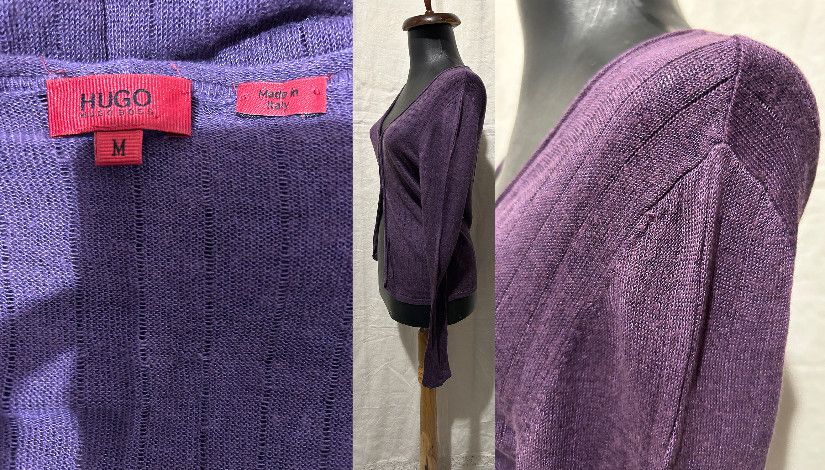HUGO BOSS CARDIGAN IN VIOLET