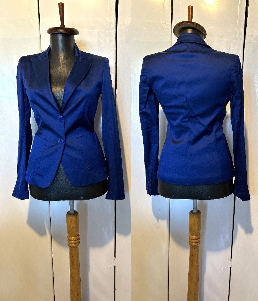 Pinko sacou bumbac albastru royal