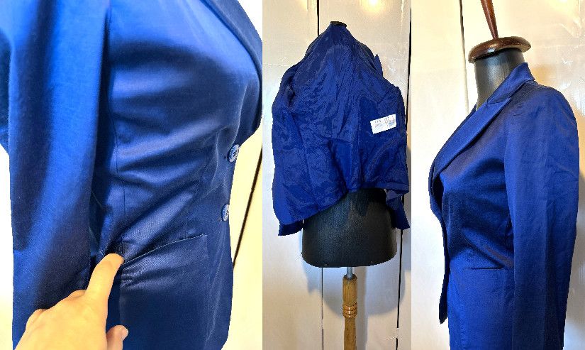 Pinko sacou bumbac albastru royal