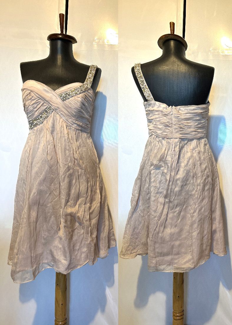 Rochie mătase naturala rose pudră