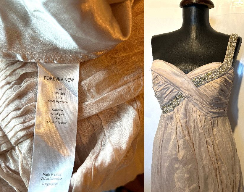 Rochie mătase naturala rose pudră