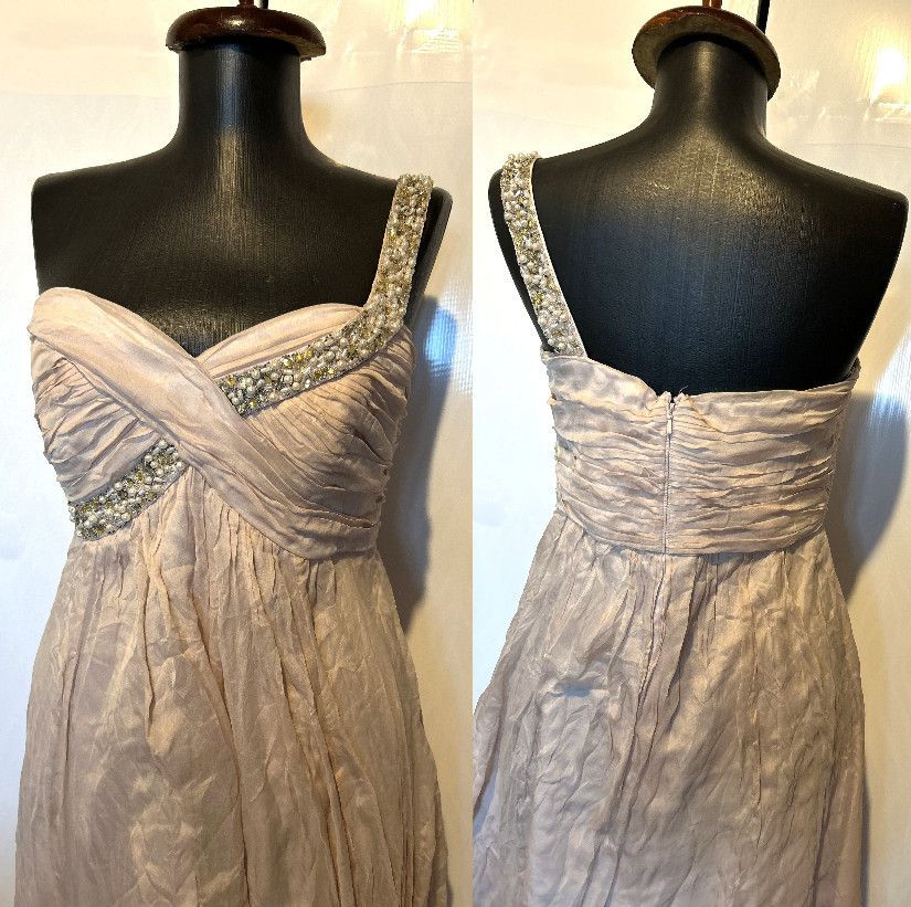 Rochie mătase naturala rose pudră