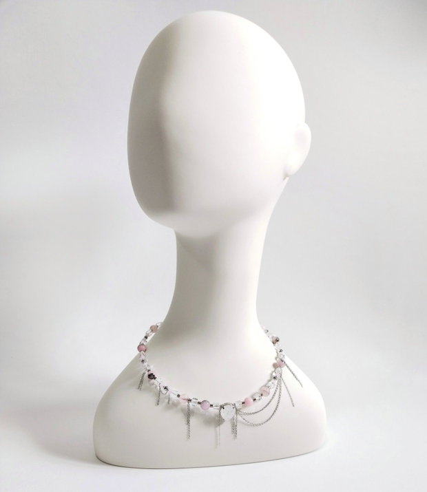 Colier Agat Blossom cherry