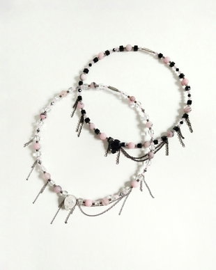Colier Agat Blossom cherry