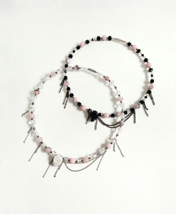 Colier Agat Blossom cherry