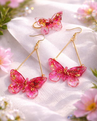 Set handmade fluturi din rasina 01993