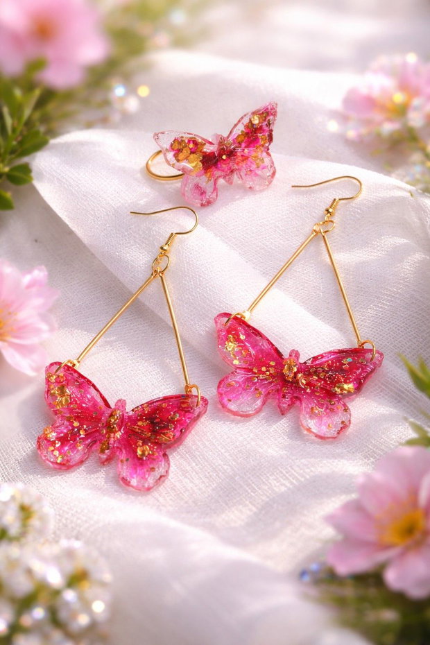 Set handmade fluturi din rasina 01993